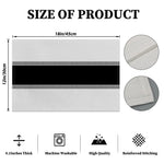 tapis table moderne blanc noir rayures lin respectueux environnement 30x45cm