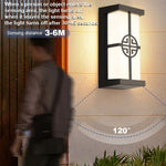 lampe murale led motion sensor ip65 abs contemporaine noire blanche 245mm 110mm 100mm