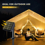 guirlande lumineuse solaire multicolore 22m ip68 étanche modes interrupteur modernes ledextérieur festive