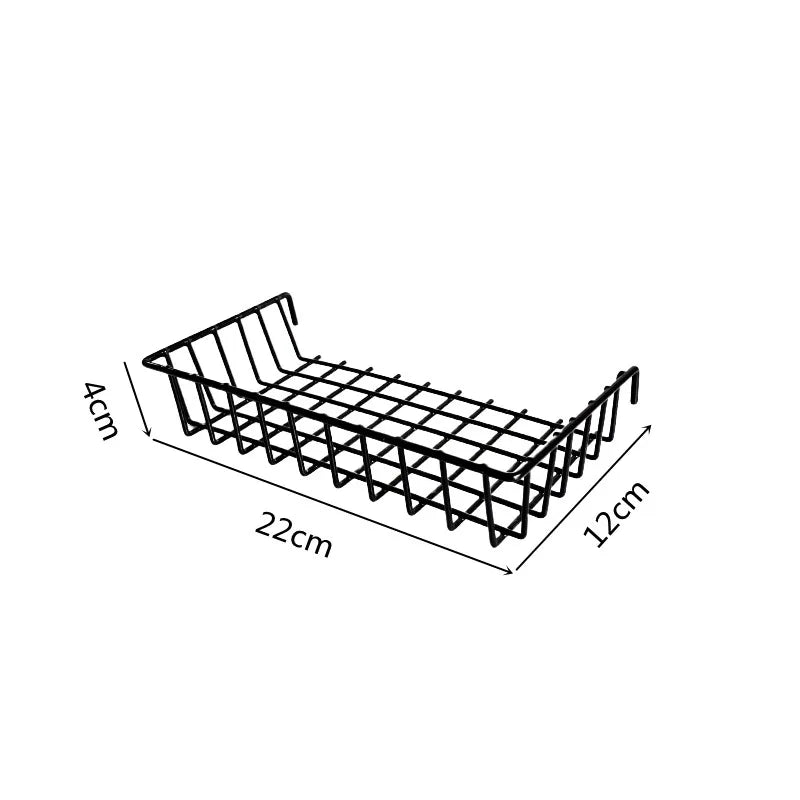 grille métallique moderne suspension murale bacs blanc noir reticule