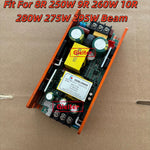 transformateurs alimentation projecteurs scène lampes faisceau mobiles circuits imprimés condensateurs bobines orangers grisés jaunes