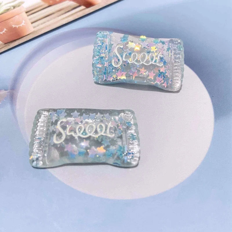magnets réfrigérateur transparents coeurs étoiles sweet résine boîte bonbons décorative enfantine party stickers