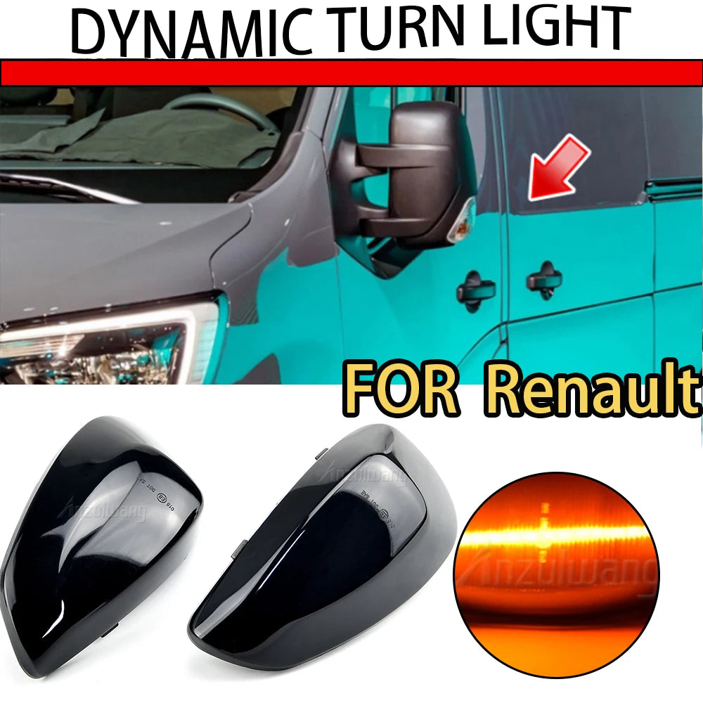 clignotant led dynamique noir moderne adhésif renault master v2010 v2022 opel movano v2010 v2021