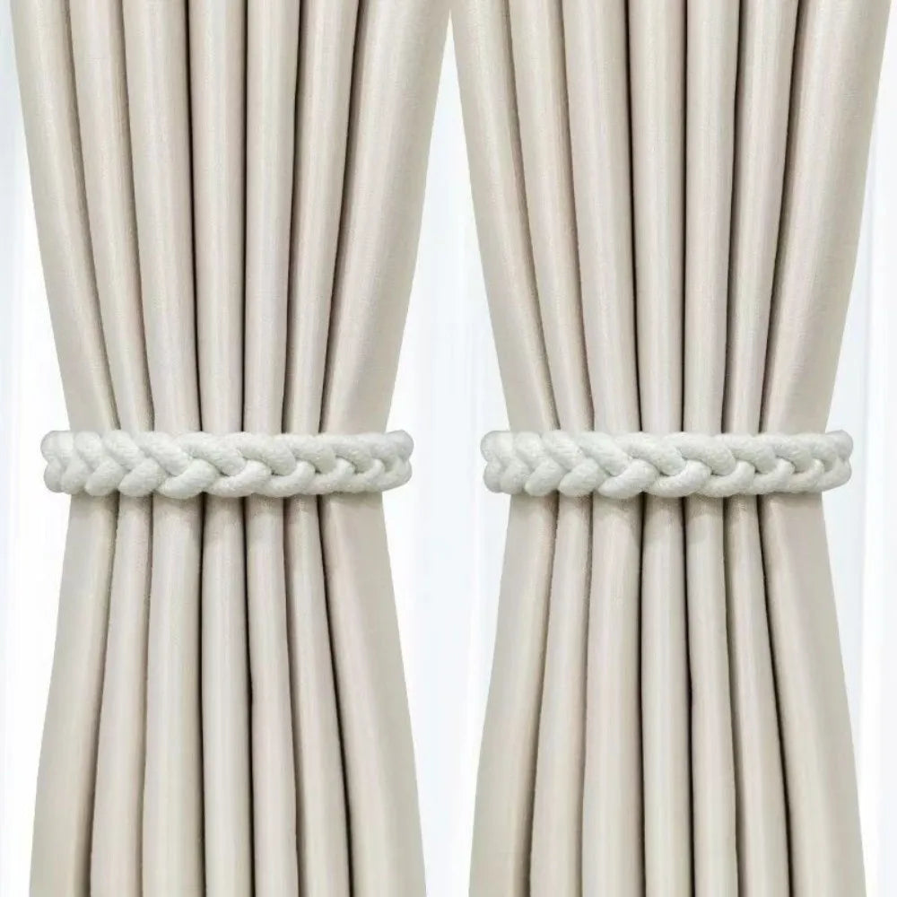 rubans fenêtre adhésifs gris blanc jaune tissés modernes bohémiens polyestercoton