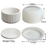 boîtes bijoux silicone blanc rayures verticales modernes couvercles