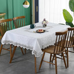 nappe table blanche broderie florale imperméable usage extérieur mariage printemps été automne