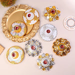 support lampe ornemental baroque or argent rouge ornements floraux motifs géométriques opaques