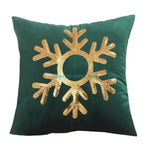 taies d'oreiller patchwork noël motifs neige pailletés cannes sucre rouge blanc vert doré festive
