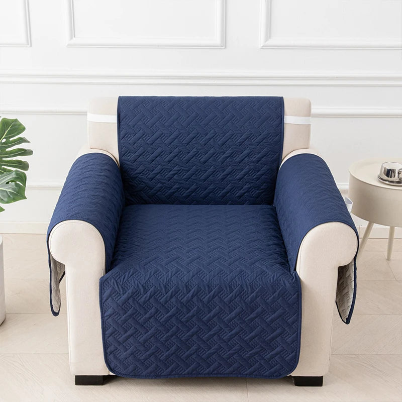 housses canapé polyestère lavables motifs géométriques gris marron moderne poche adhésive