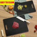 planche découper antibactérienne durable marbre texture moderne facile nettoyer résistante chaleur poignées blanc noir
