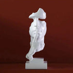 statuette or silencieux homme masqué moderne abstraite art classique hauteur 31cm largeur 11cm poids