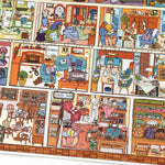 puzzle multicolore scènes domestiques dessin animé pièces puzzle opaques enfants maison activités famille éducatives