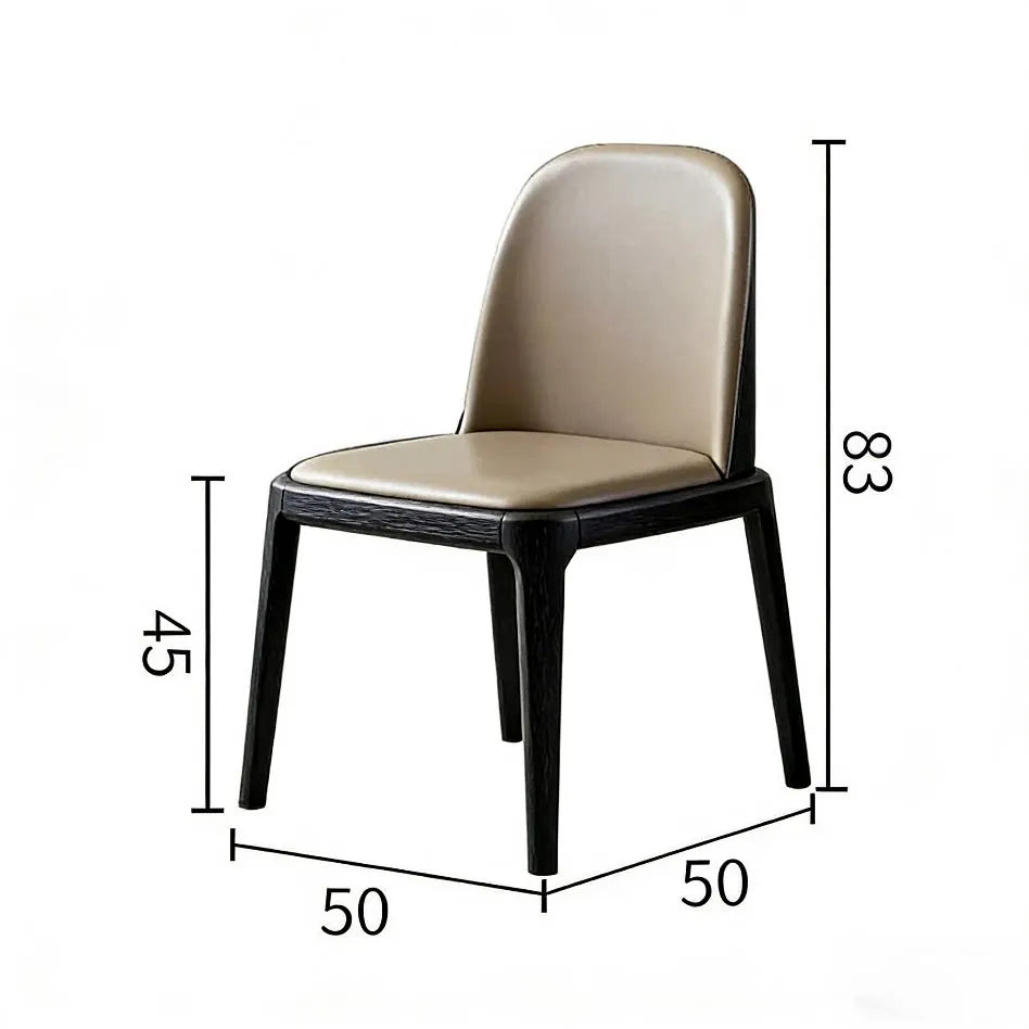 chaise salle manger moderne élégante bois rembourrée marron clair gris minimaliste italien adultesco