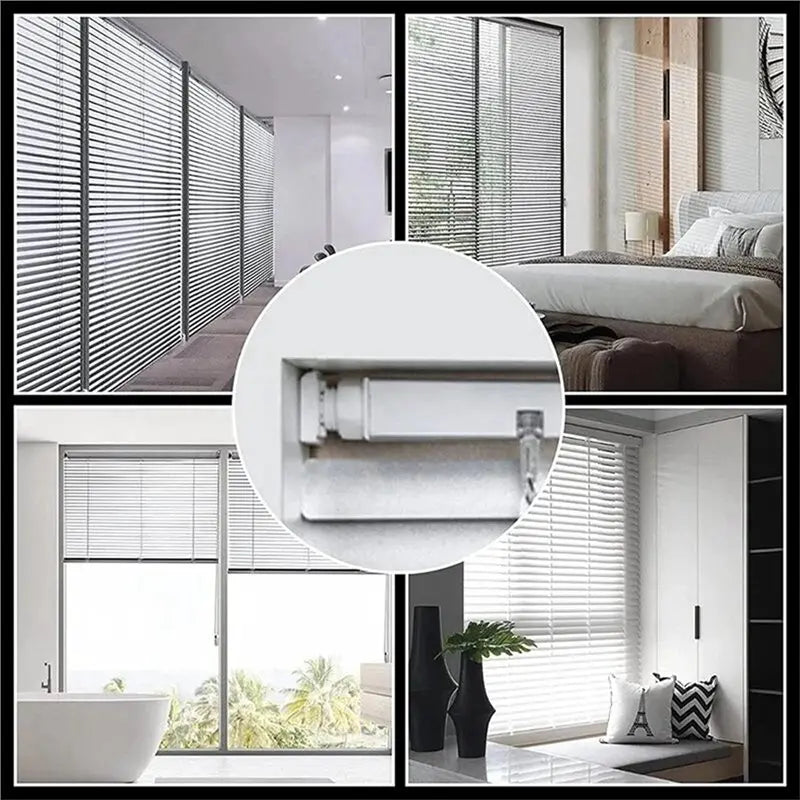 store lamelles gris clair fixations clipser sans perçage vis hexagonales moderne coton lisses