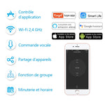 interrupteur intelligent rideau roulant wifi google alexa app smart life blanc moderneécran tactile