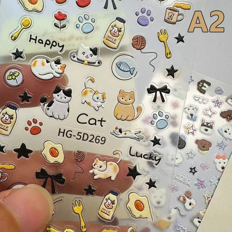 stickers autocollants dessins animés chats fruits boissons ballons mignons cartoonaufs portables téléphones