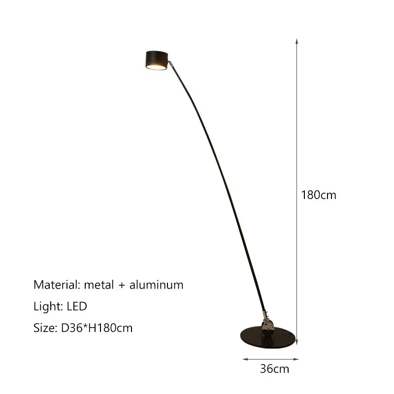 lampe sol led noir moderne art deco touch on off base plate
