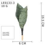 feuilles artificielles vertes rayures noires moderne décoration intérieure adhésif extérieur ornement vert plastique unique