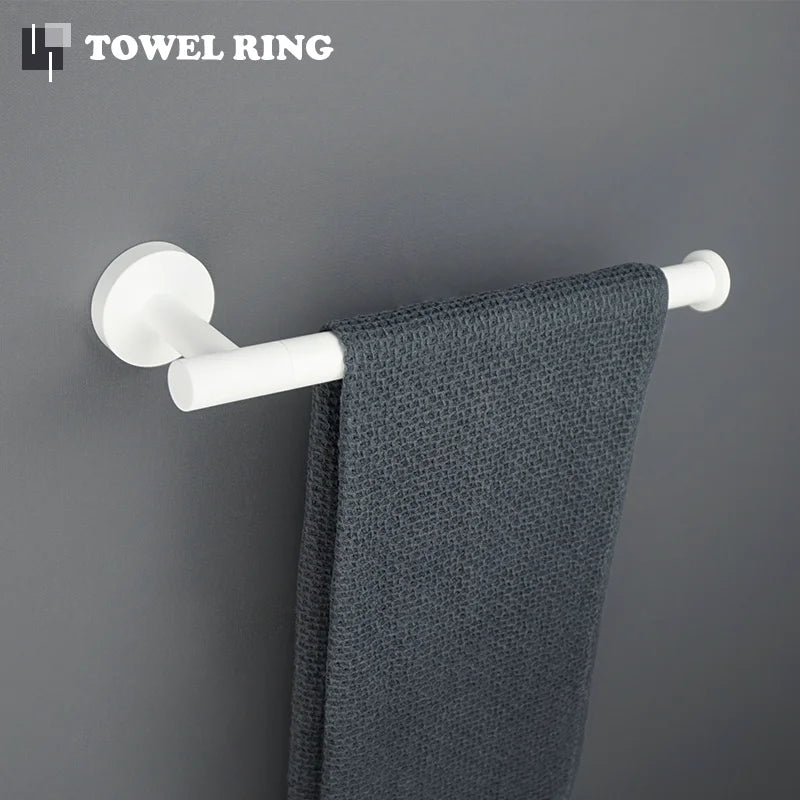 porte serviettes blanc moderne adhésif set accessoires salle bain papier toilette brosse dents