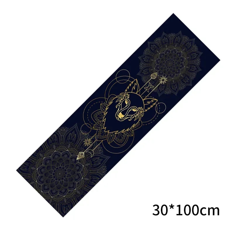 serviette yoga rose bleu mandala motifs floraux moderne 100cm matériaux fibre superfine
