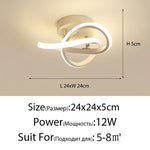 luminaire moderne led noir blanc doré abstrait spirale fixe contemporain opaque semi encastré
