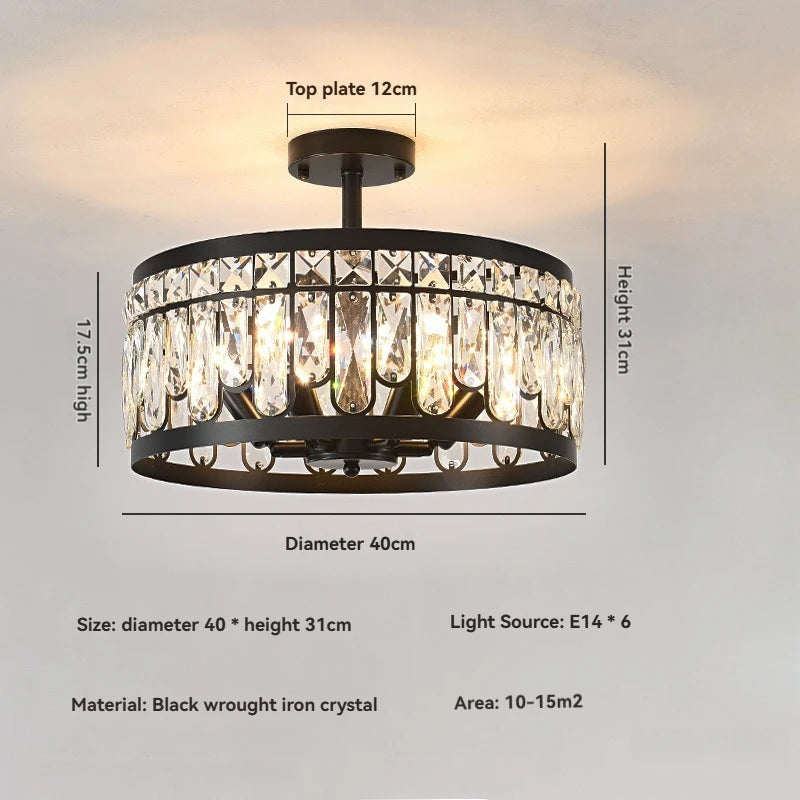 lampe cristal bronze moderne élégante lumière chaude neutre transparent chambre salon