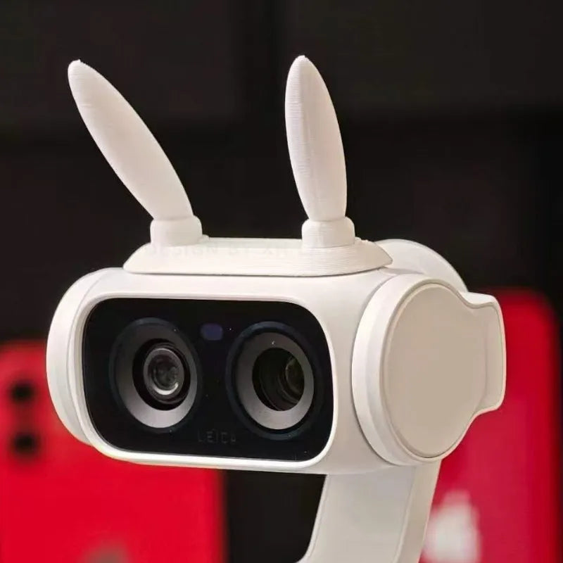 caméra 3d imprimerie pla oreilles lapin rose moderne vlog blogger ornement adorable
