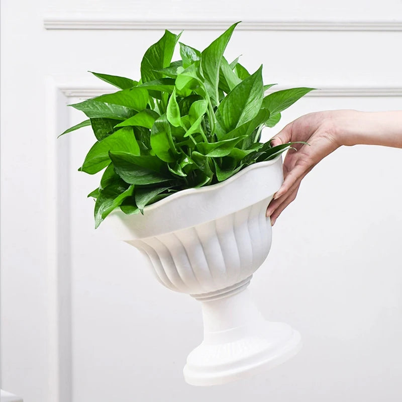 cache pot blanc rayures verticales adhésif décoration intérieure classique ornement maison salon