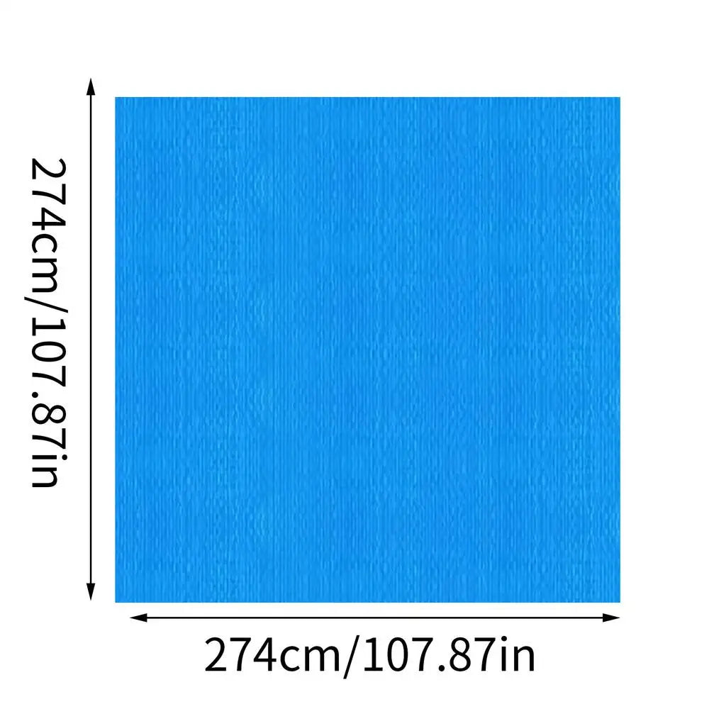 tapis piscine bleu protection sol clips modernes 2m74 3m35 3m96 4m88