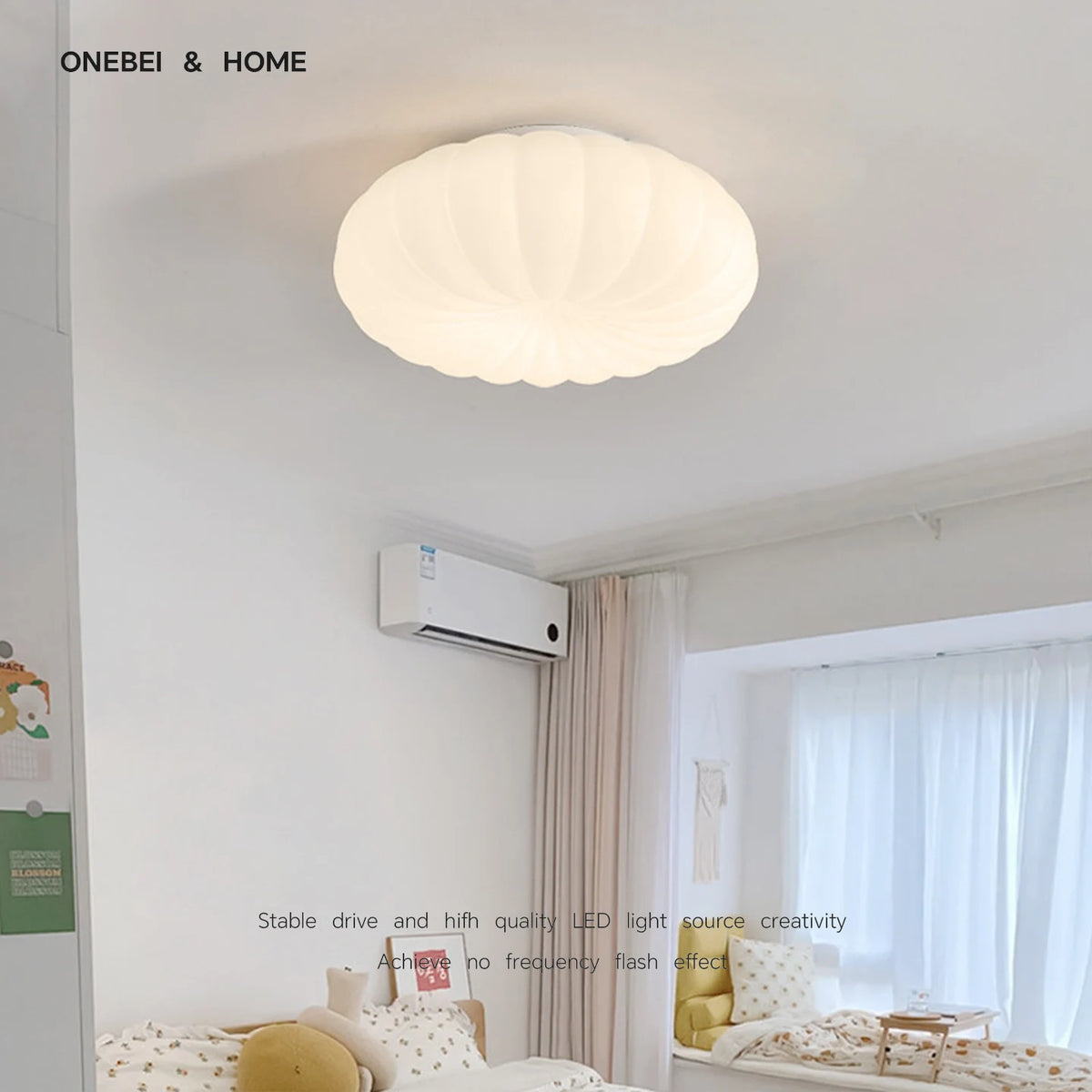 lampe moderne blanche nervures acier facile 2000lm chambre salon cuisine