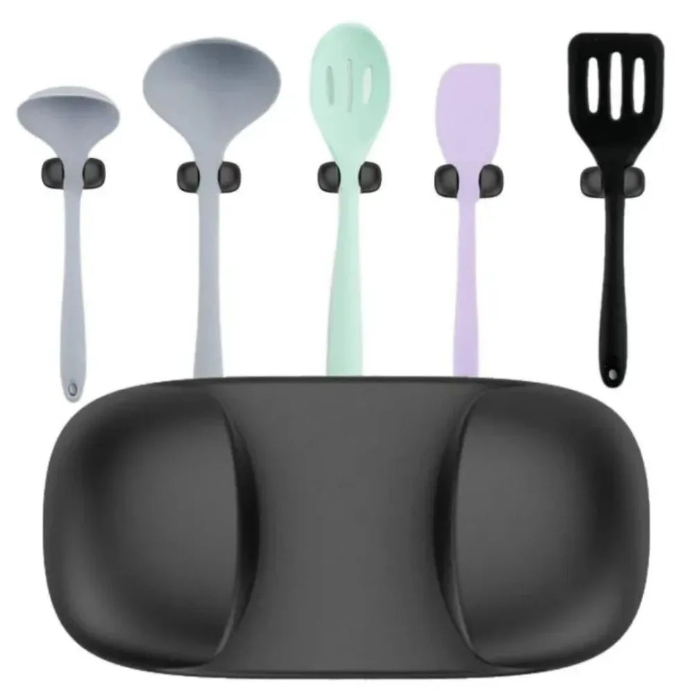support couteau riz adhésif silicone couleur neutre moderne minimaliste blanc vert gris rose