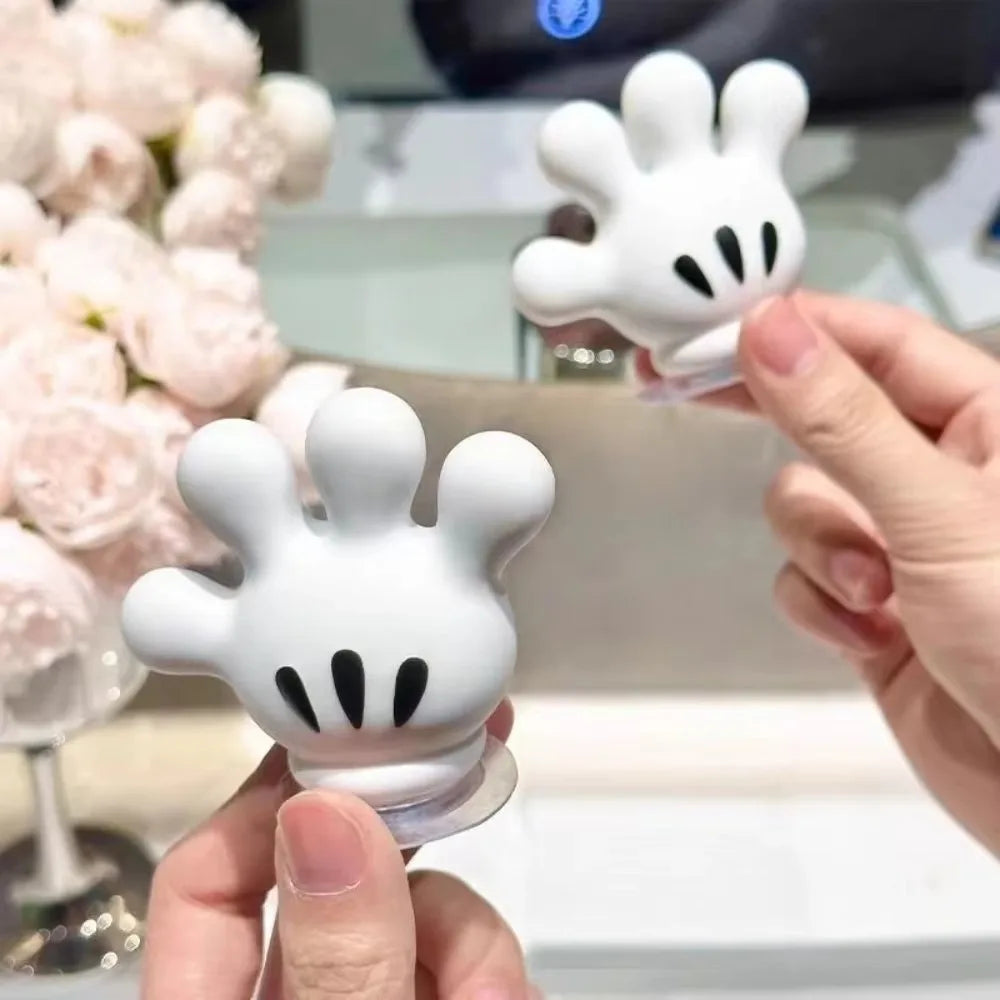 support mural ventouse mickey mouse blanc noir brosses dentaires rangement écolier penderies