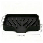 support savon silicone antidérapant moderne gris noir bleu facile nettoyer salle bain cuisine