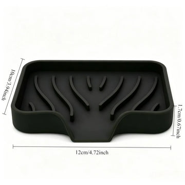 support savon silicone antidérapant moderne gris noir bleu facile nettoyer salle bain cuisine