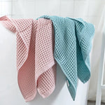 ensemble serviettes bain toilette coton nid abeille absorbantes séchage rapide moderne
