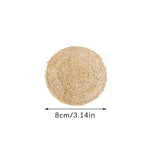 serviettes table naturelles fibre bambou texture rugueuse couleur beige clair rustique dimensions 8cm 10cm