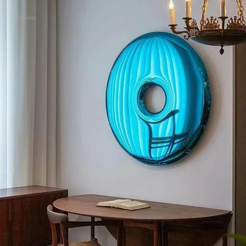 miroirs argentés dorés modernes décoration murale rond brillant grande taille chambre salon