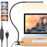 lampe led noir blanc minimaliste clip ajustable 10 niveaux luminosité rechargeable usb