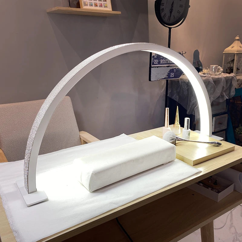 lampe table moderne blanc rose gris brillante étude chambre coucher soins beauté