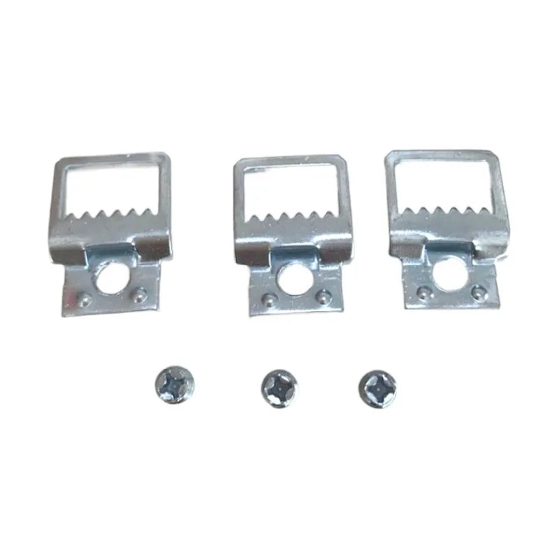 clips métalliques argentés moderne fixations vis clips photo cadre back plate hidden hooks hardware