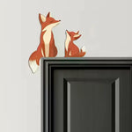 décoration murale renards stylisés figurines animalières modernes intérieur ornement pvc minimalistes