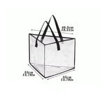 sac rangement transparent multi usages poignées noires vêtements moderne pratique