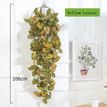 guirlande artificielle feuilles vertes moderne extérieur accrochable 100cm 66feuilles 25cm diameter