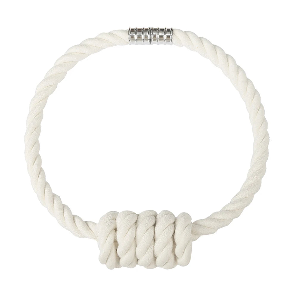 corde rideaux moderne boucle magnétique beige noir argent facile decorationintérieur