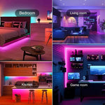 ruban led multicolore 5v adhésif moderne télécommande synchronisation musicale 18led 20m