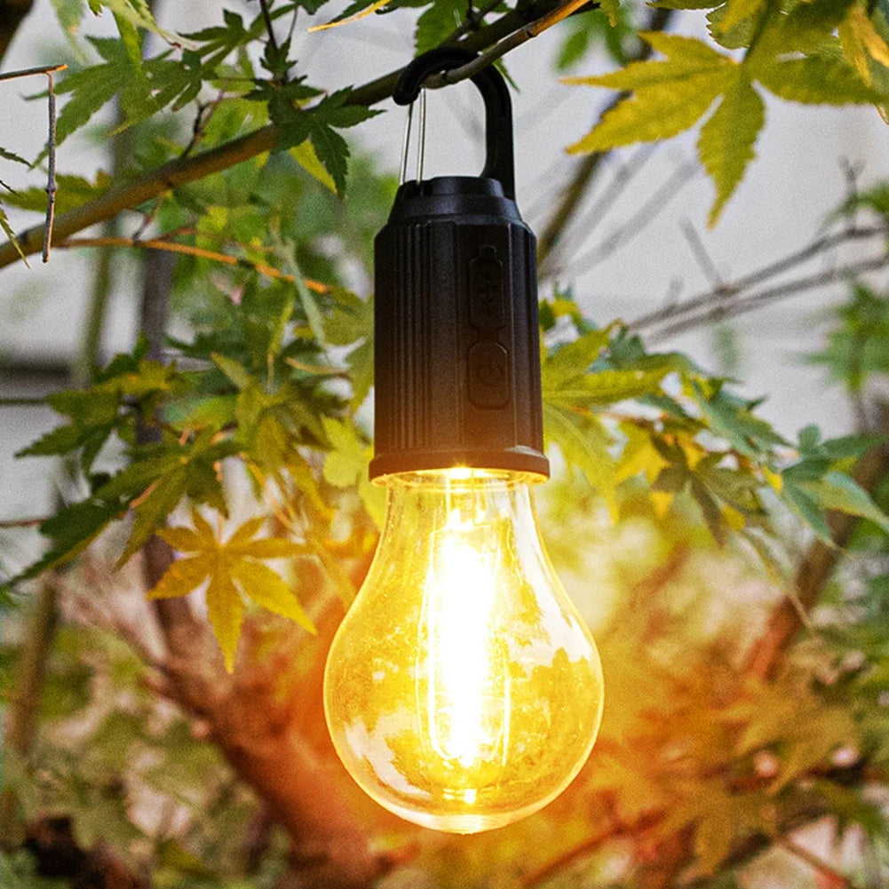 lampe camping led rechargeable usb transparent vintage modes éclairage indice ip65