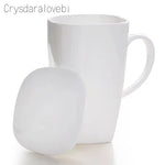 tasses thé céramique fleurs classiques poignées couvercle blanc rose vert