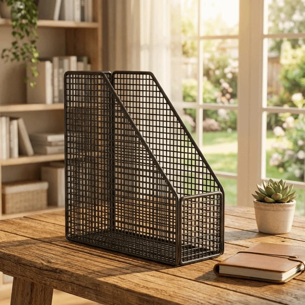 organisateur rangement noir maille métallique moderne réutilisable condiments papier cuisine