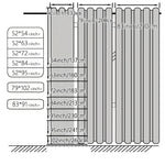 rideau moderne polyester beige clair rayures horizontales transparents 132x137cm