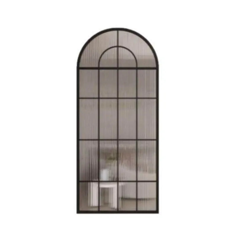 miroir mural panneau décoratif verre mat géométrique noir blanc classique moderne chambre coucherDecorationMurale